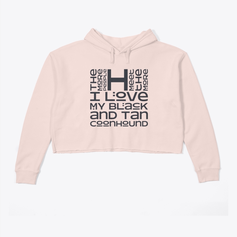 Black and tan coonhound cropped hoodie